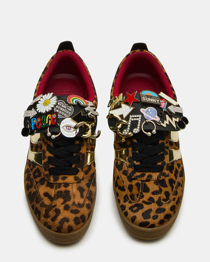 WYATT Leopard Lace-Up Low-Top Pin Women's Sneaker | Steve Madden Premium