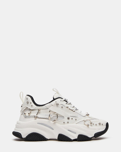POSSESSION Piercing White Platform Lace-Up Women's Sneaker | Steve Madden Featured