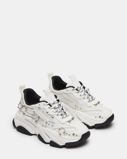 POSSESSION Piercing White Platform Lace-Up Women's Sneaker | Steve Madden Featured