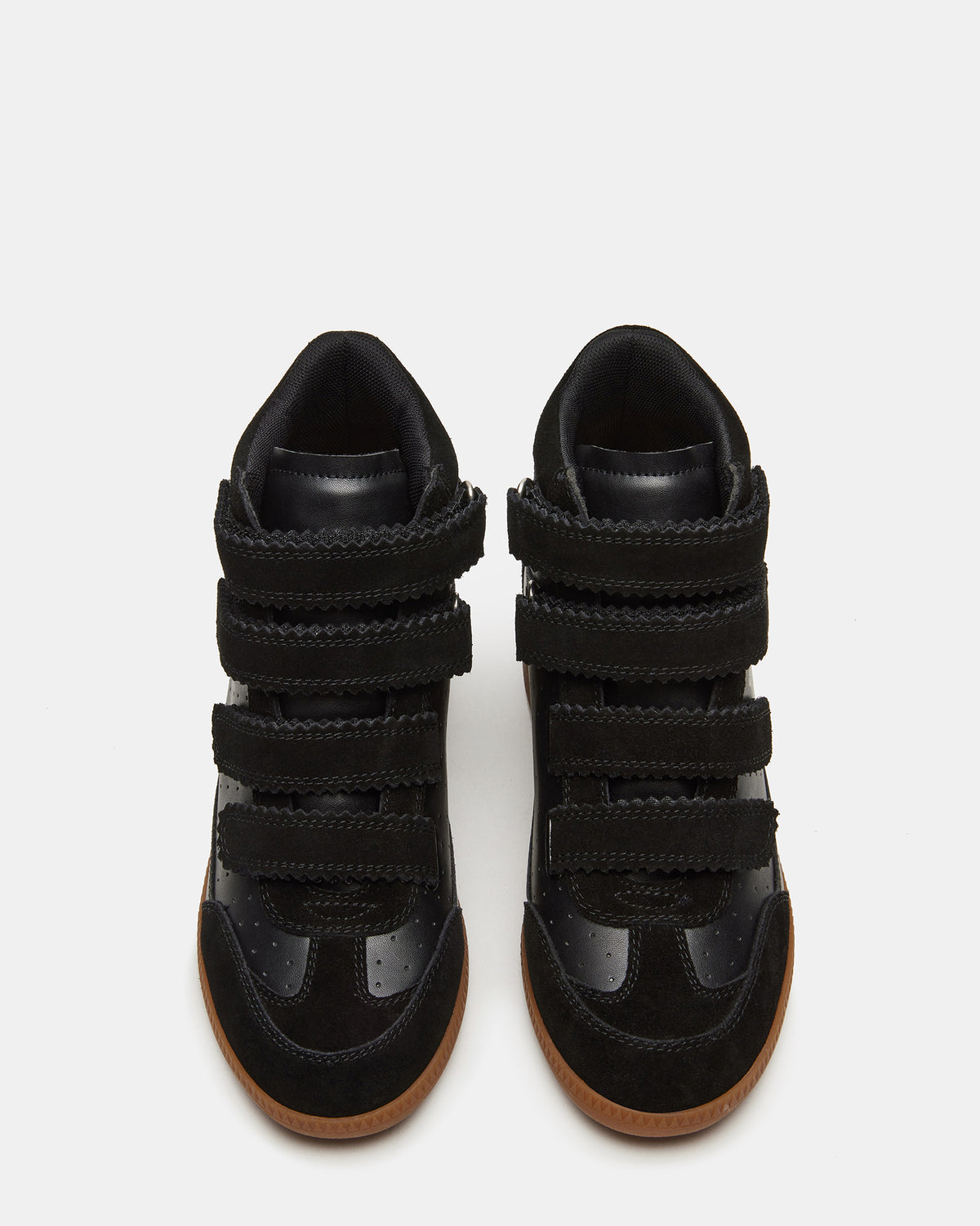 MUSTANG Black Suede Women's High-Top Velcro Sneaker | Steve Madden Discount