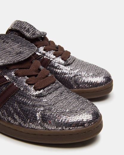 MADRID Sequin Pewter Low-Top Sneaker | Women's Sneakers | Steve Madden Best Price