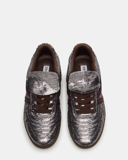 MADRID Sequin Pewter Low-Top Sneaker | Women's Sneakers | Steve Madden Best Price