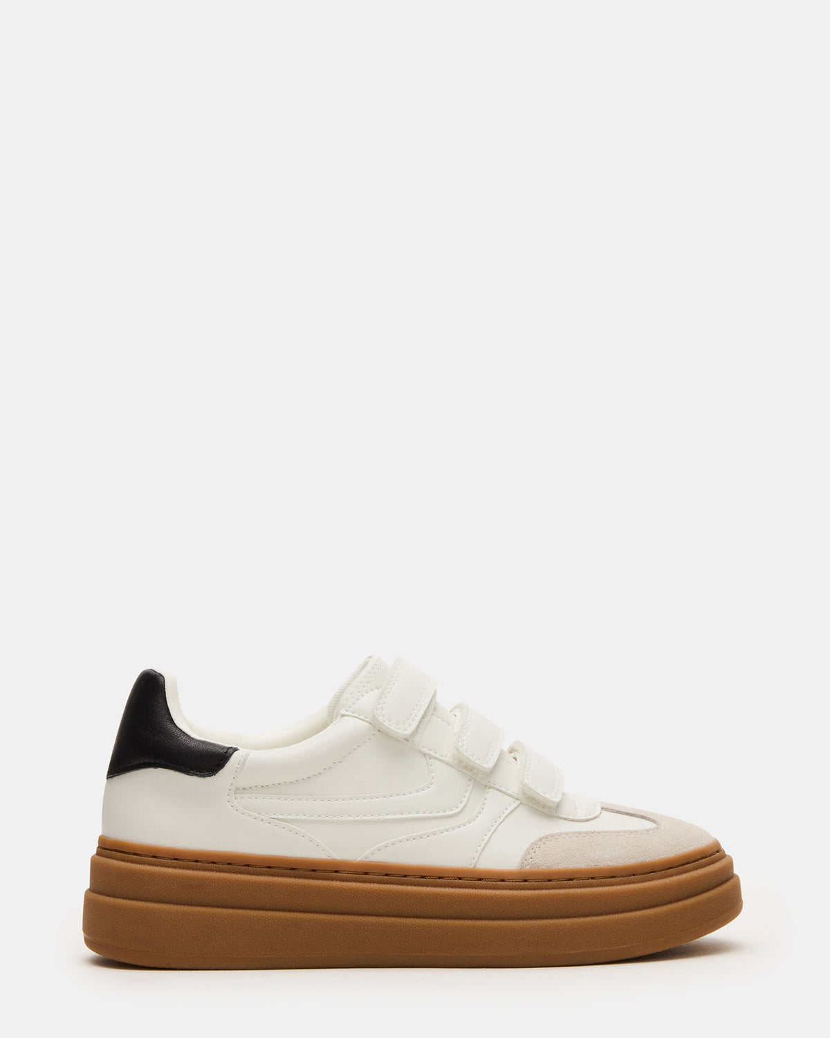 DASH White Multi Women's Low-Top Platform Velcro Sneaker | Steve Madden Value