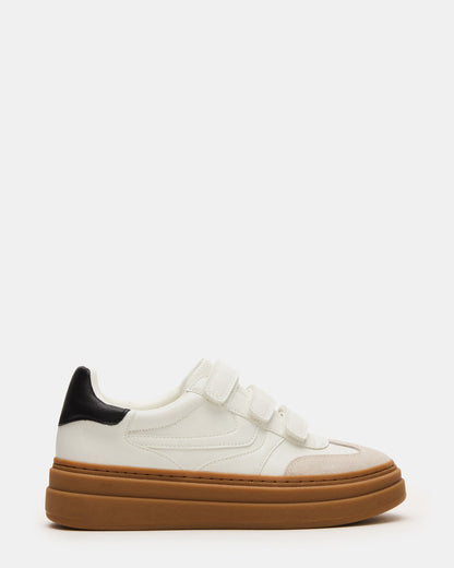 DASH White Multi Women's Low-Top Platform Velcro Sneaker | Steve Madden Value
