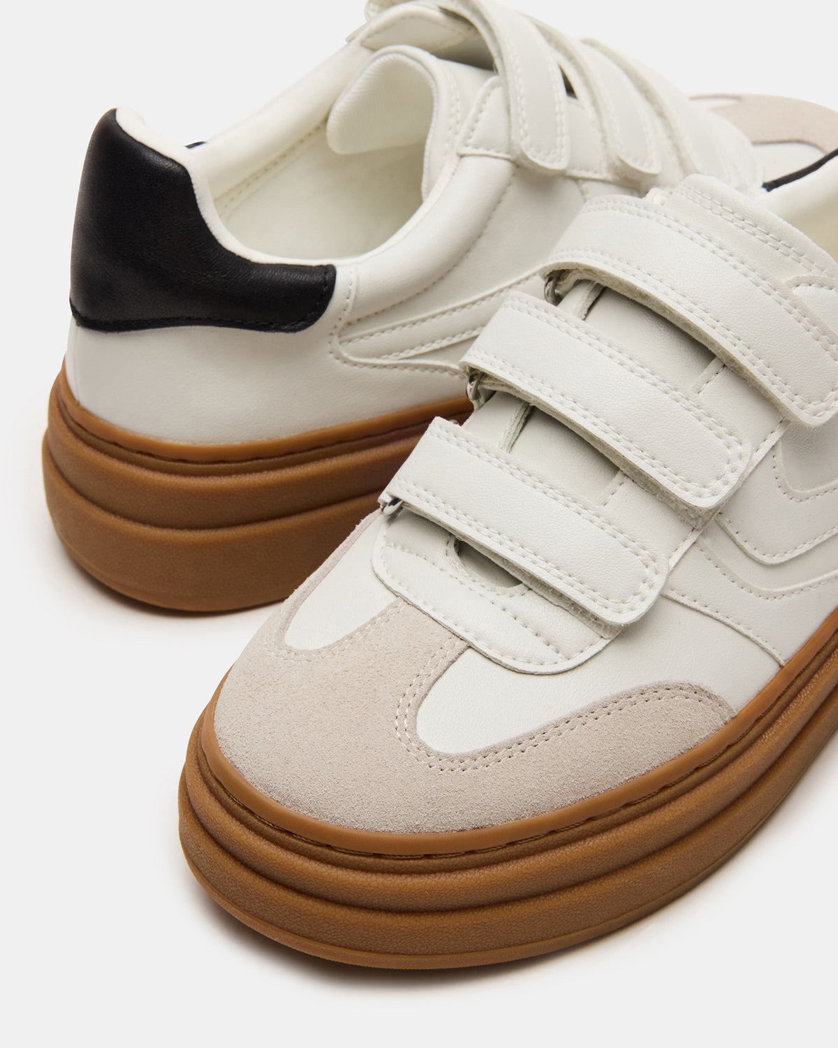 DASH White Multi Women's Low-Top Platform Velcro Sneaker | Steve Madden Value
