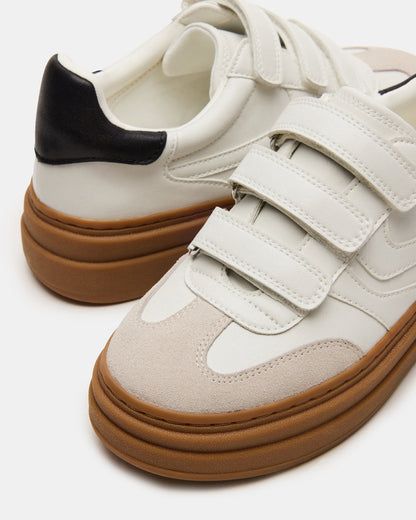 DASH White Multi Women's Low-Top Platform Velcro Sneaker | Steve Madden Value