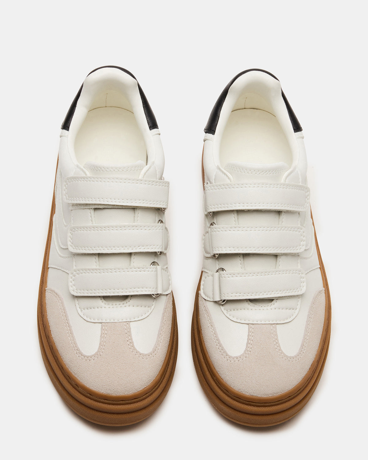 DASH White Multi Women's Low-Top Platform Velcro Sneaker | Steve Madden Value