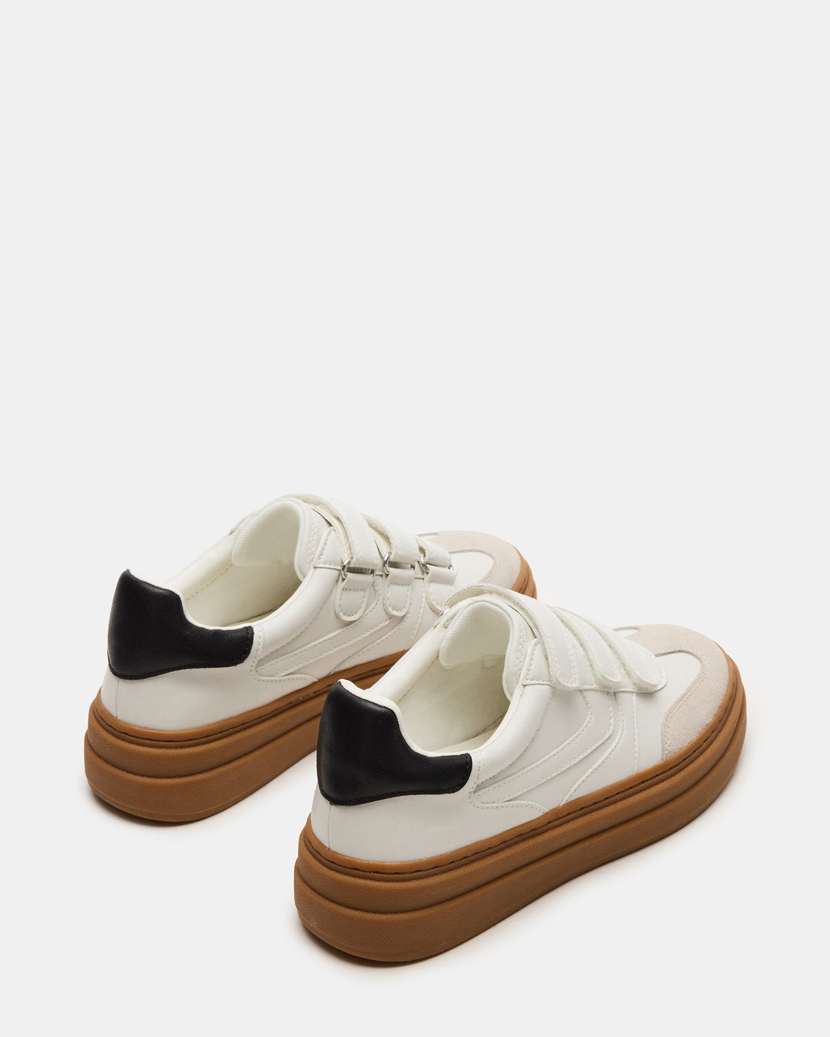 DASH White Multi Women's Low-Top Platform Velcro Sneaker | Steve Madden Value