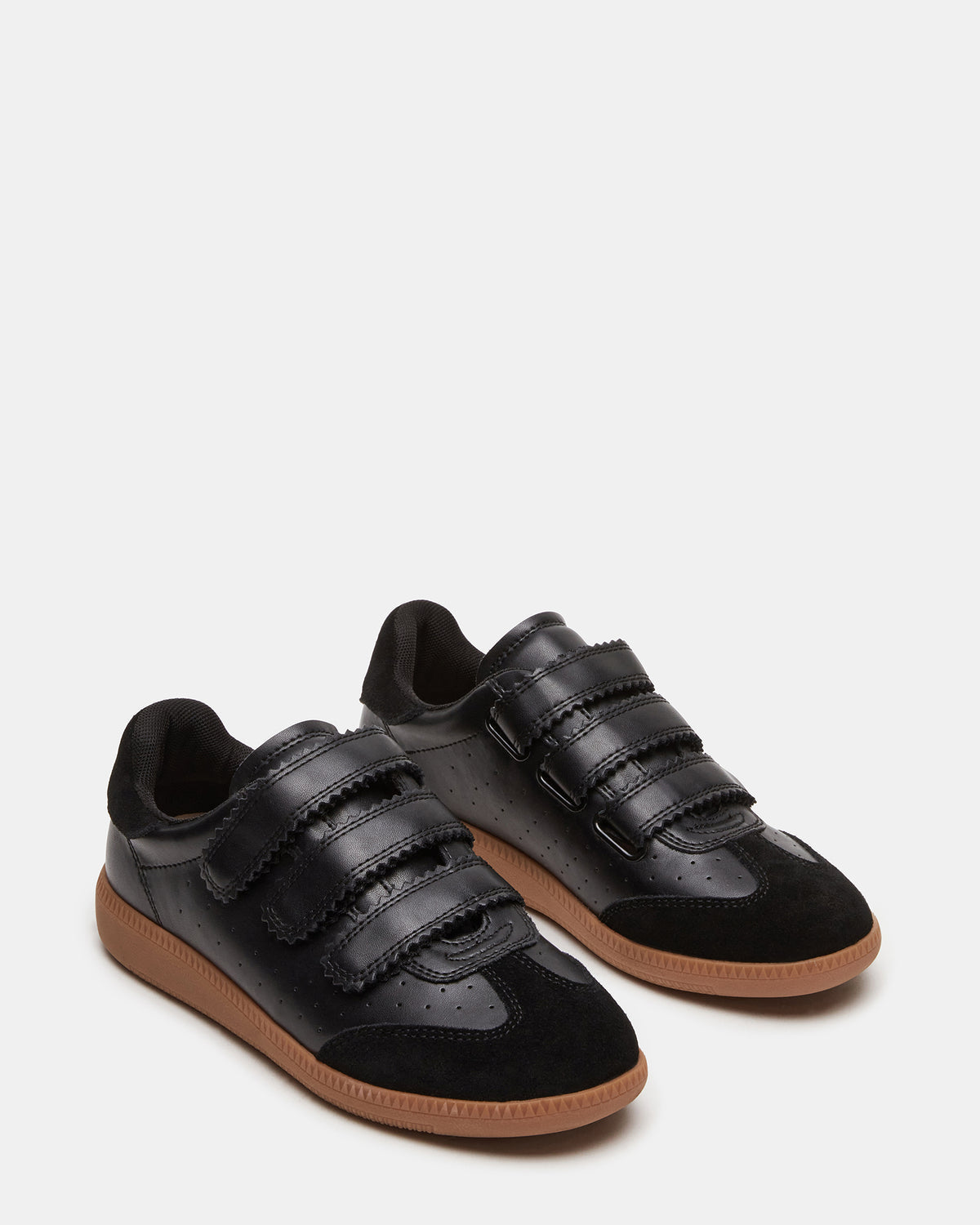 MOMENTUM Black Velcro Low-Top Women's Sneakers | Steve Madden Best Seller