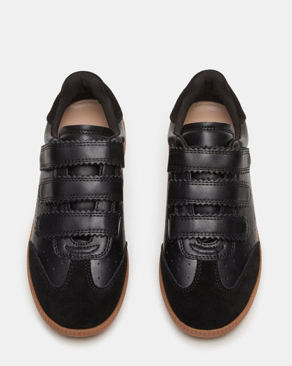MOMENTUM Black Velcro Low-Top Women's Sneakers | Steve Madden Best Seller