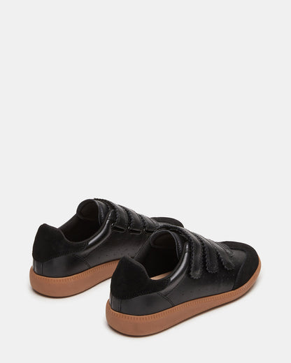 MOMENTUM Black Velcro Low-Top Women's Sneakers | Steve Madden Best Seller