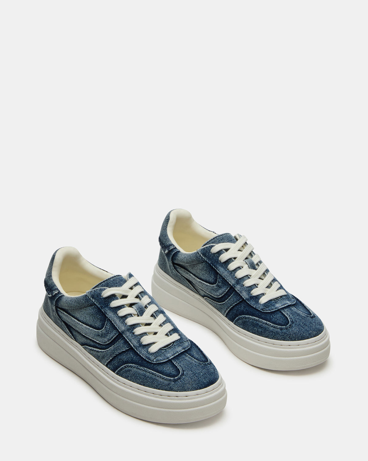 DODGE Denim Fabric Low-Top Platform Women's Sneaker | Steve Madden Top Pick