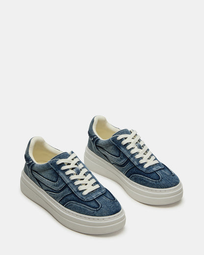 DODGE Denim Fabric Low-Top Platform Women's Sneaker | Steve Madden Top Pick