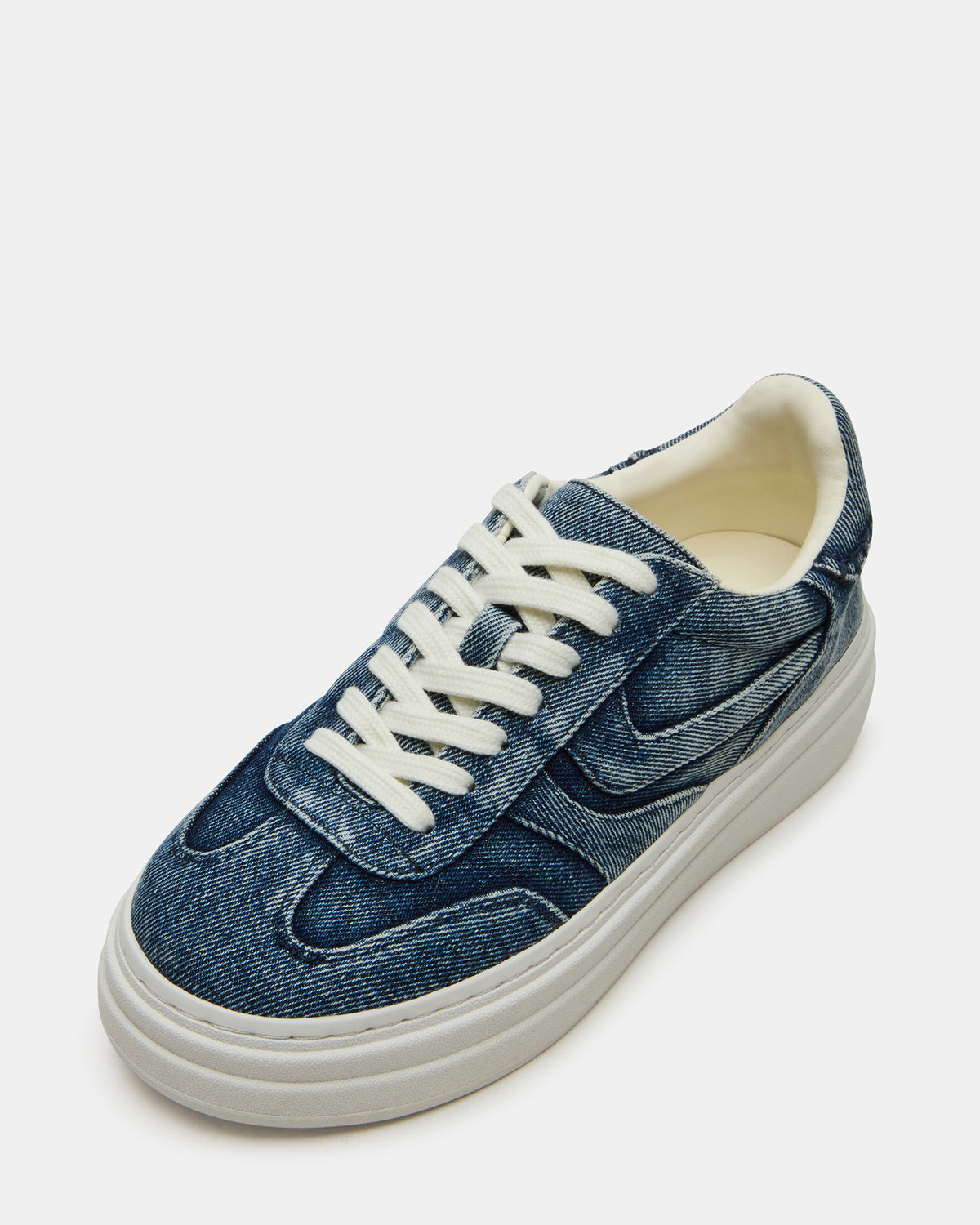 DODGE Denim Fabric Low-Top Platform Women's Sneaker | Steve Madden Top Pick