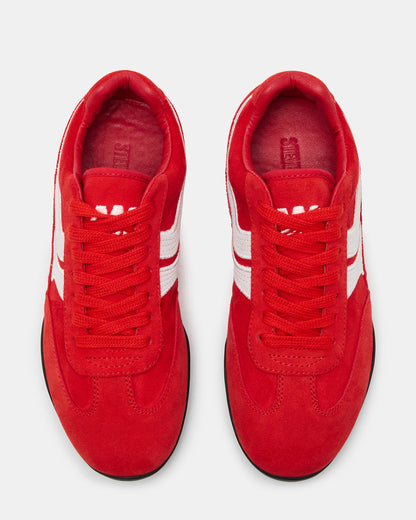 DOBSON Red Women's Low-Top Lace-Up Sneaker | Steve Madden Recommended