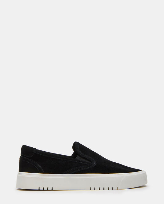 MURPHY Black Suede Low-Top Sneaker | Women's Sneakers | Steve Madden Sale