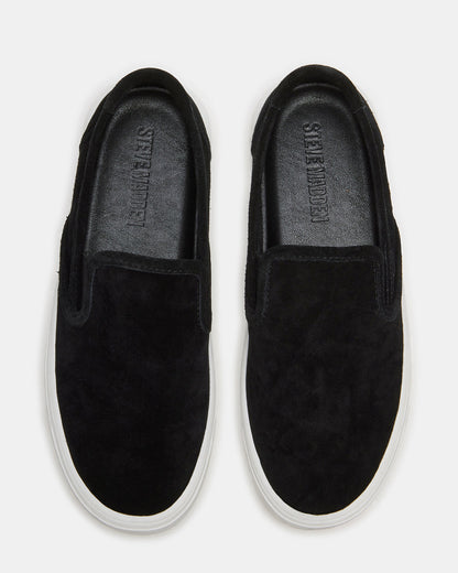 MURPHY Black Suede Low-Top Sneaker | Women's Sneakers | Steve Madden Sale