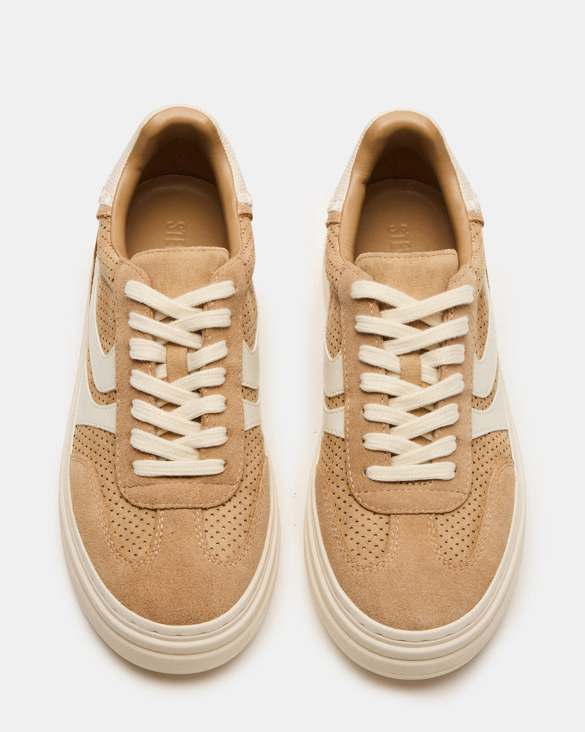 DODGE Perforated Camel Multi Women's Low-Top Platform Sneaker | Steve Madden Essential