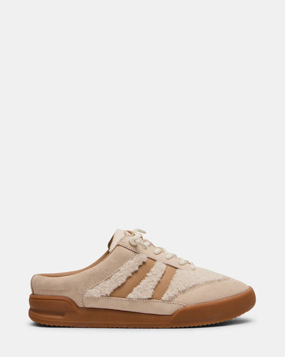 VANDY Faux Fur Bone Multi Low-Top Lace-Up Mule Women's Sneaker | Steve Madden Sale