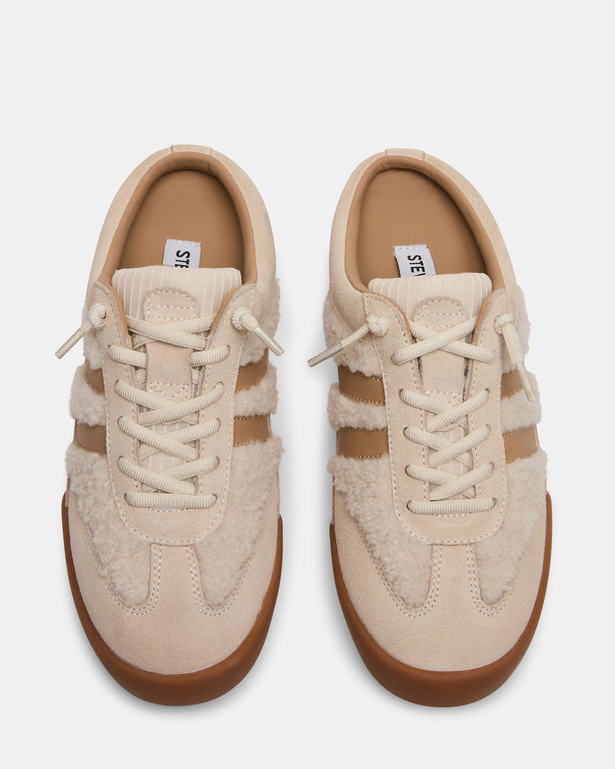 VANDY Faux Fur Bone Multi Low-Top Lace-Up Mule Women's Sneaker | Steve Madden Sale