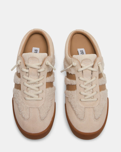 VANDY Faux Fur Bone Multi Low-Top Lace-Up Mule Women's Sneaker | Steve Madden Sale
