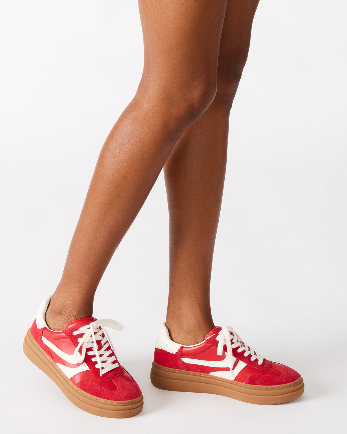 DODGE Red Multi Low-Top Platform Women's Sneaker | Steve Madden Hot Sale