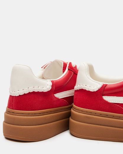 DODGE Red Multi Low-Top Platform Women's Sneaker | Steve Madden Hot Sale