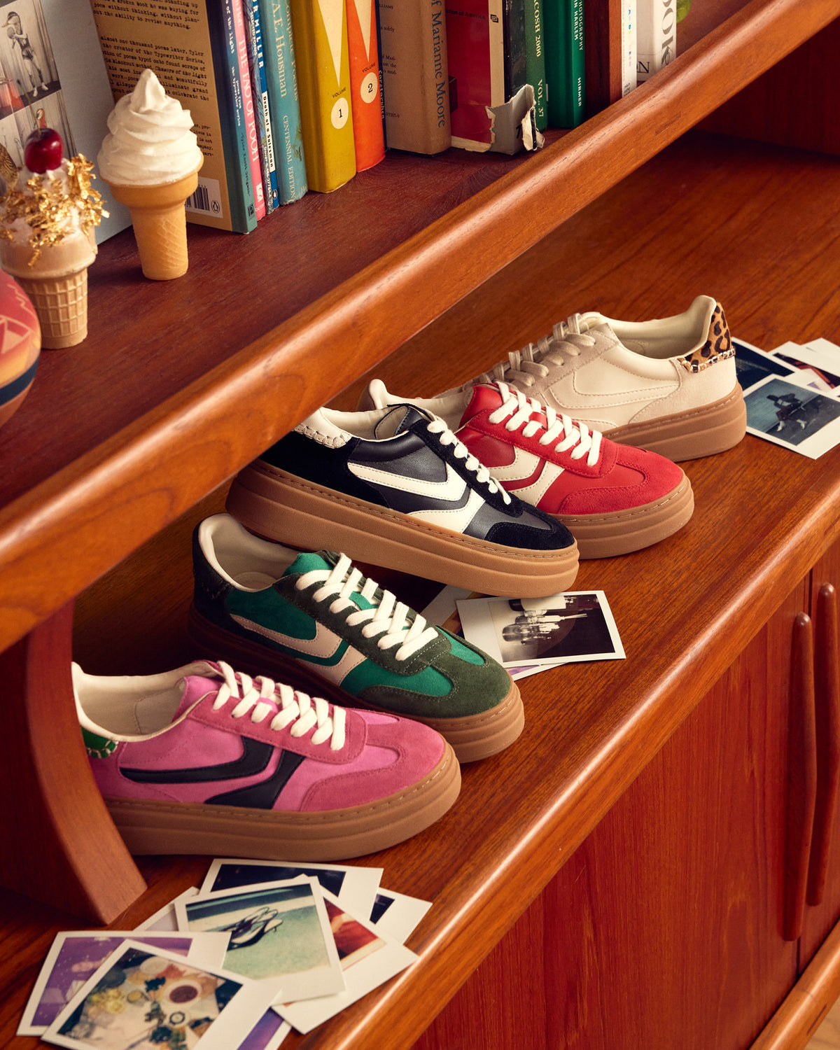 DODGE Red Multi Low-Top Platform Women's Sneaker | Steve Madden Hot Sale