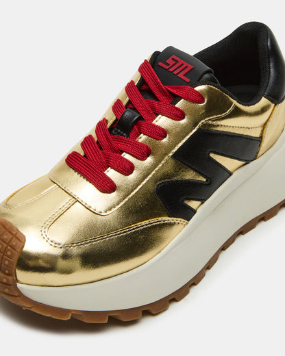 SUPERCAMPO Gold Multi Women's Platform Low-Top Sneaker | Steve Madden Special Offer