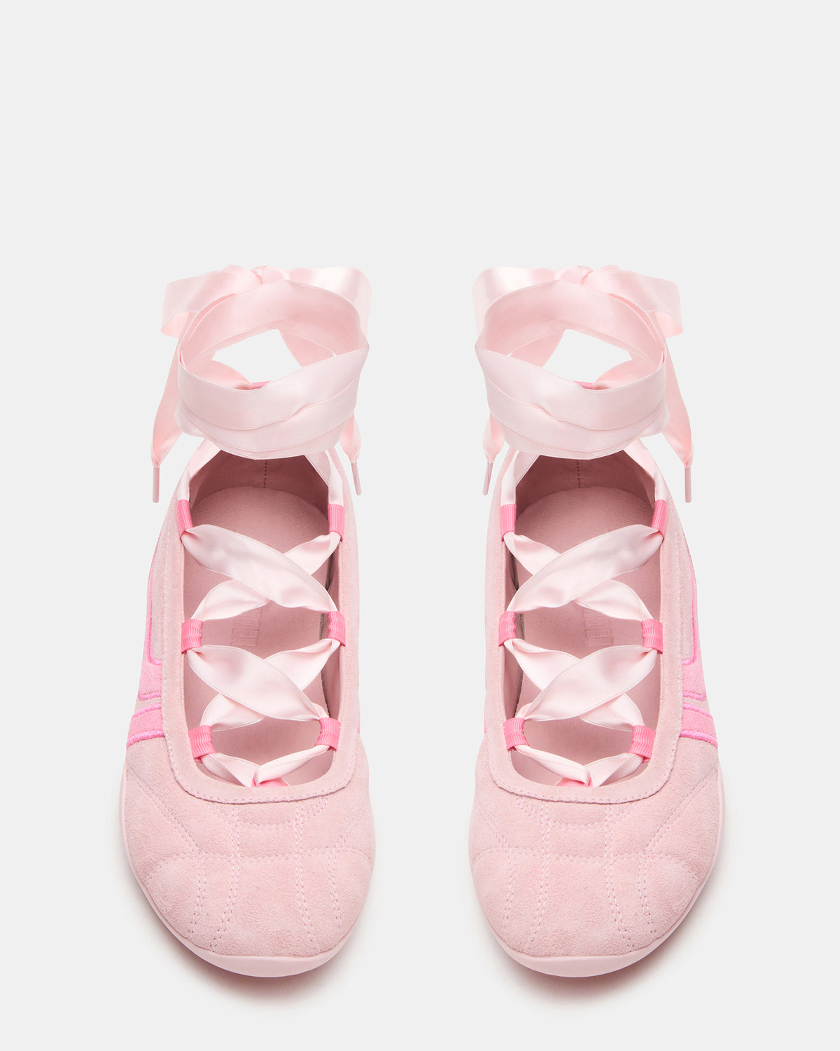 PROMISE Pink Suede Low-Top Lace-Up Ribbon Women's Sneaker | Steve Madden Trending