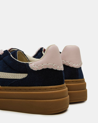 DODGE Navy Low-Top Platform Women's Sneaker | Steve Madden Featured