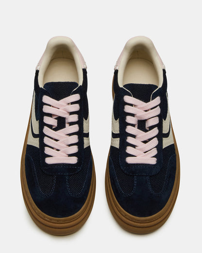 DODGE Navy Low-Top Platform Women's Sneaker | Steve Madden Featured