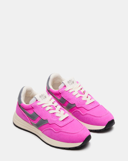 BURST Pink Multi Women's Low-Top Lace-Up Sneaker | Steve Madden Trusted