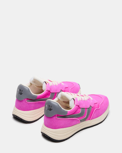 BURST Pink Multi Women's Low-Top Lace-Up Sneaker | Steve Madden Trusted
