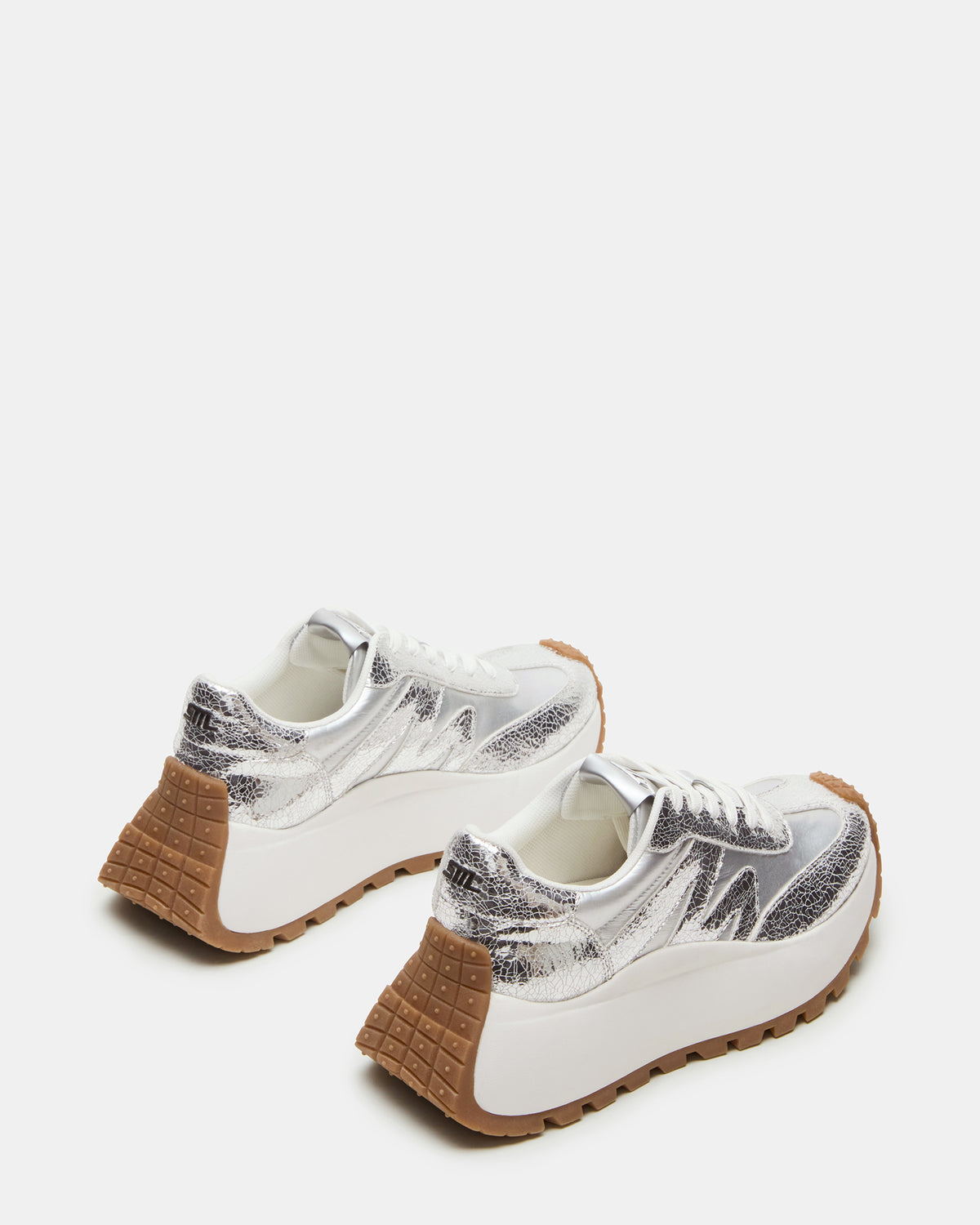 SUPERCAMPO Silver Multi Women's Platform Low-Top Sneaker | Steve Madden Value