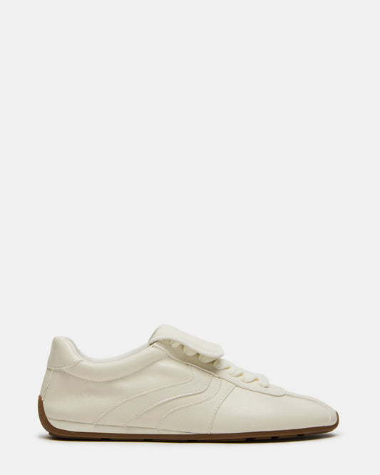 MOBILITY White Leather Women's Low-Top Lace-Up Sneaker | Steve Madden Discount