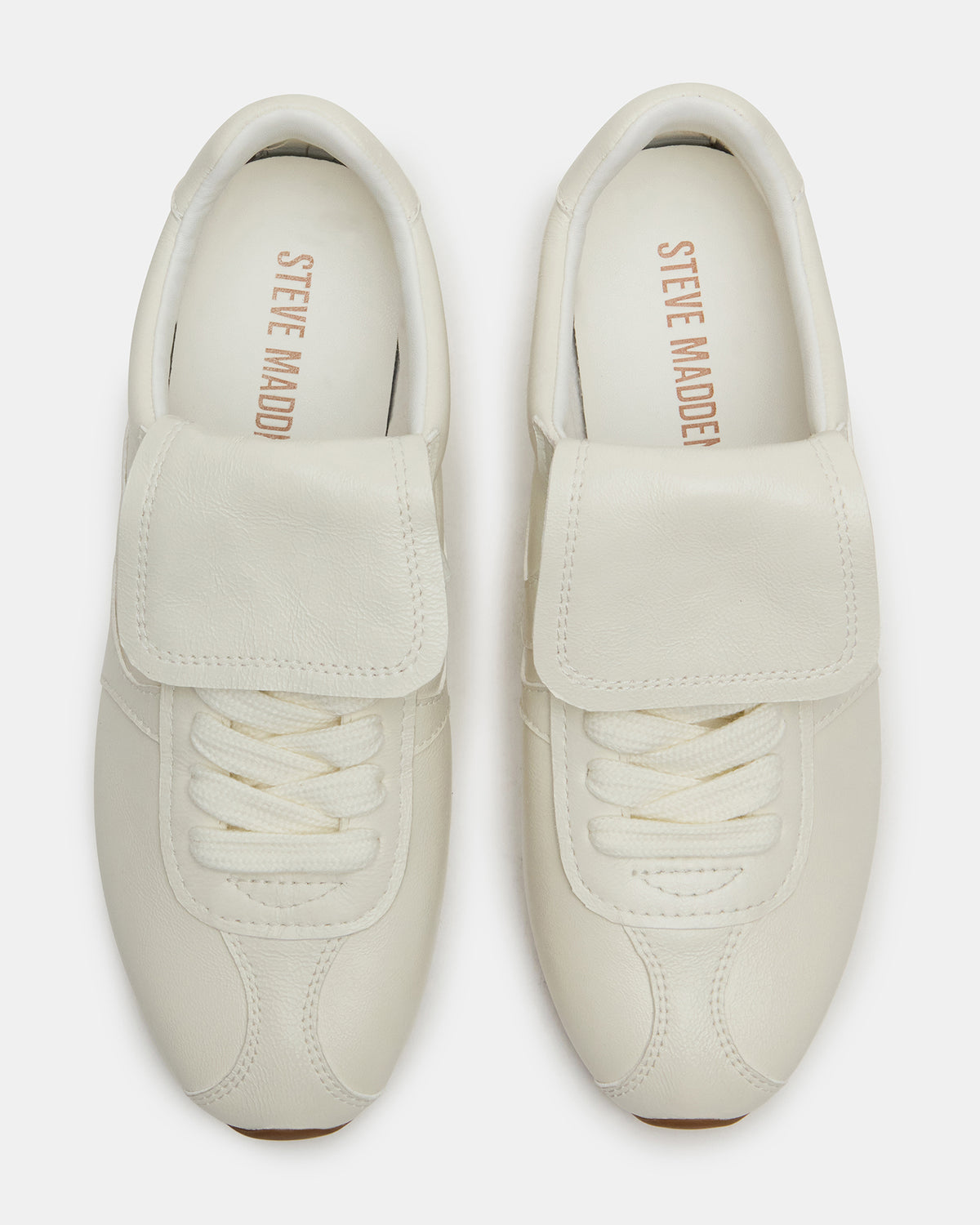 MOBILITY White Leather Women's Low-Top Lace-Up Sneaker | Steve Madden Discount