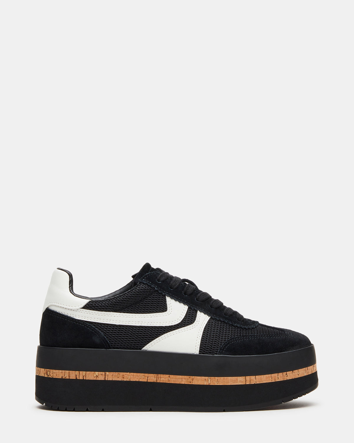 JUDGE Black Multi Platform Low-Top Lace-Up Women's Sneaker | Steve Madden Hot Sale
