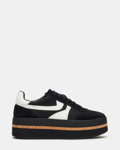 JUDGE Black Multi Platform Low-Top Lace-Up Women's Sneaker | Steve Madden Hot Sale