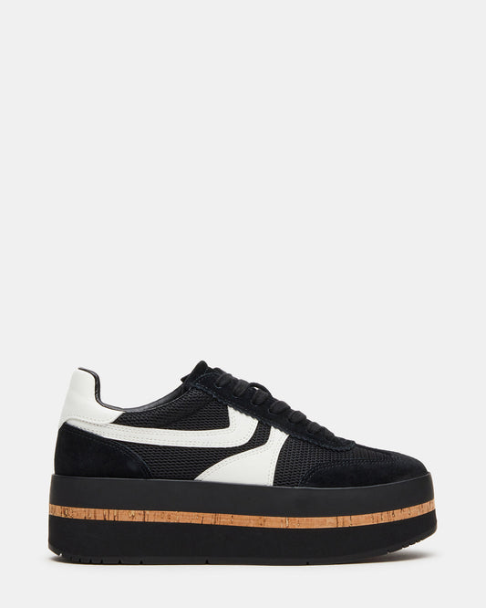 JUDGE Black Multi Platform Low-Top Lace-Up Women's Sneaker | Steve Madden Hot Sale