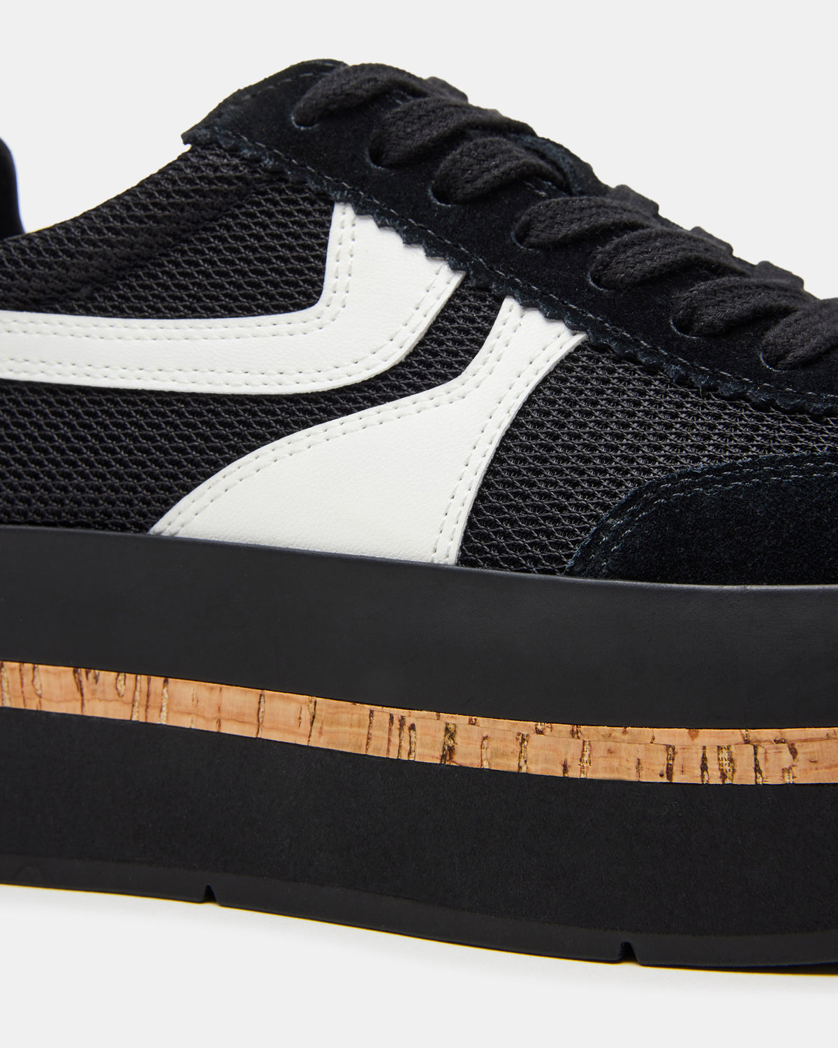 JUDGE Black Multi Platform Low-Top Lace-Up Women's Sneaker | Steve Madden Hot Sale