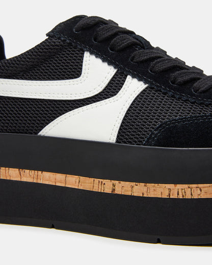 JUDGE Black Multi Platform Low-Top Lace-Up Women's Sneaker | Steve Madden Hot Sale