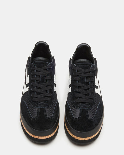 JUDGE Black Multi Platform Low-Top Lace-Up Women's Sneaker | Steve Madden Hot Sale