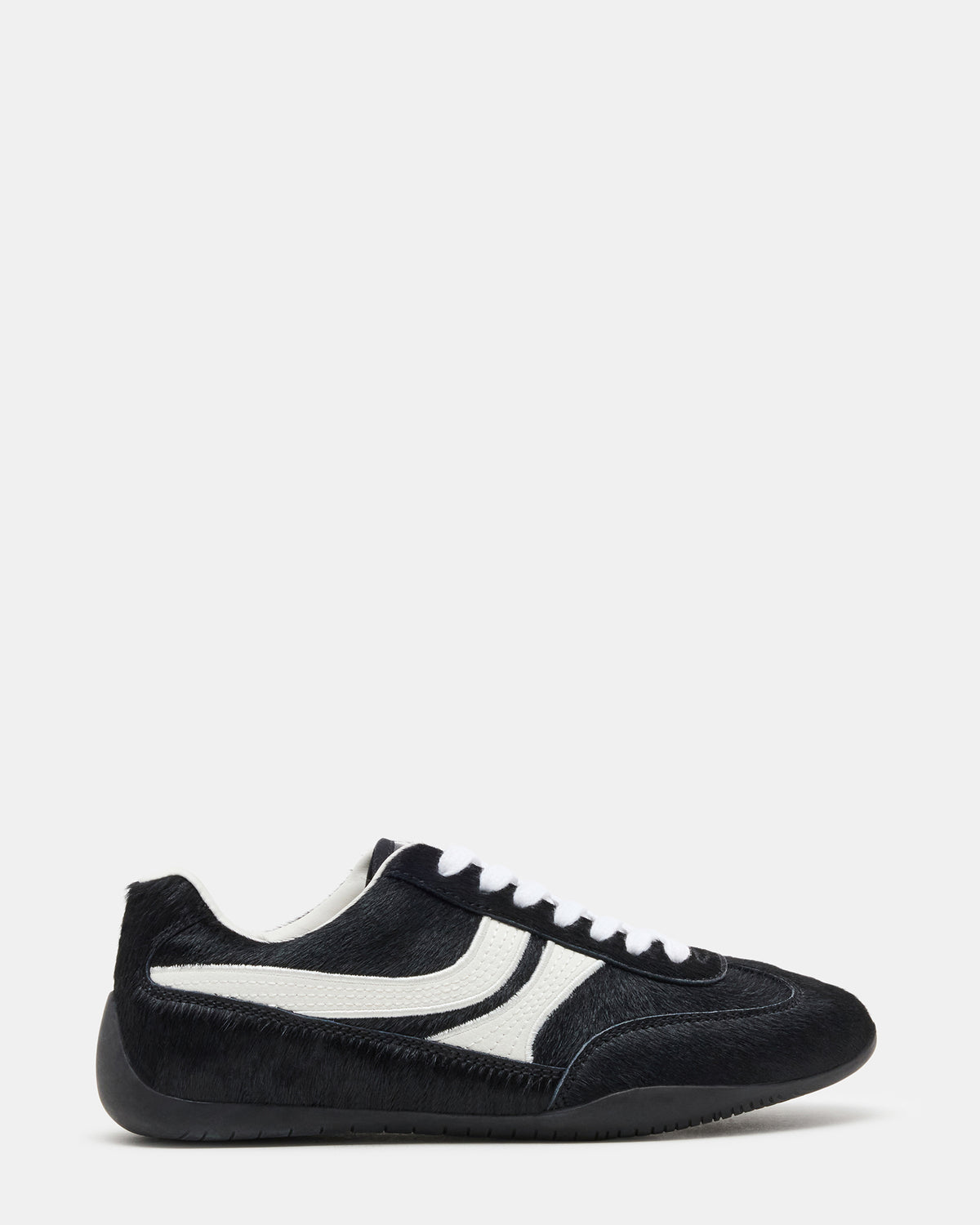 DOBSON Black Multi Women's Low-Top Lace-Up Sneaker | Steve Madden Best Seller