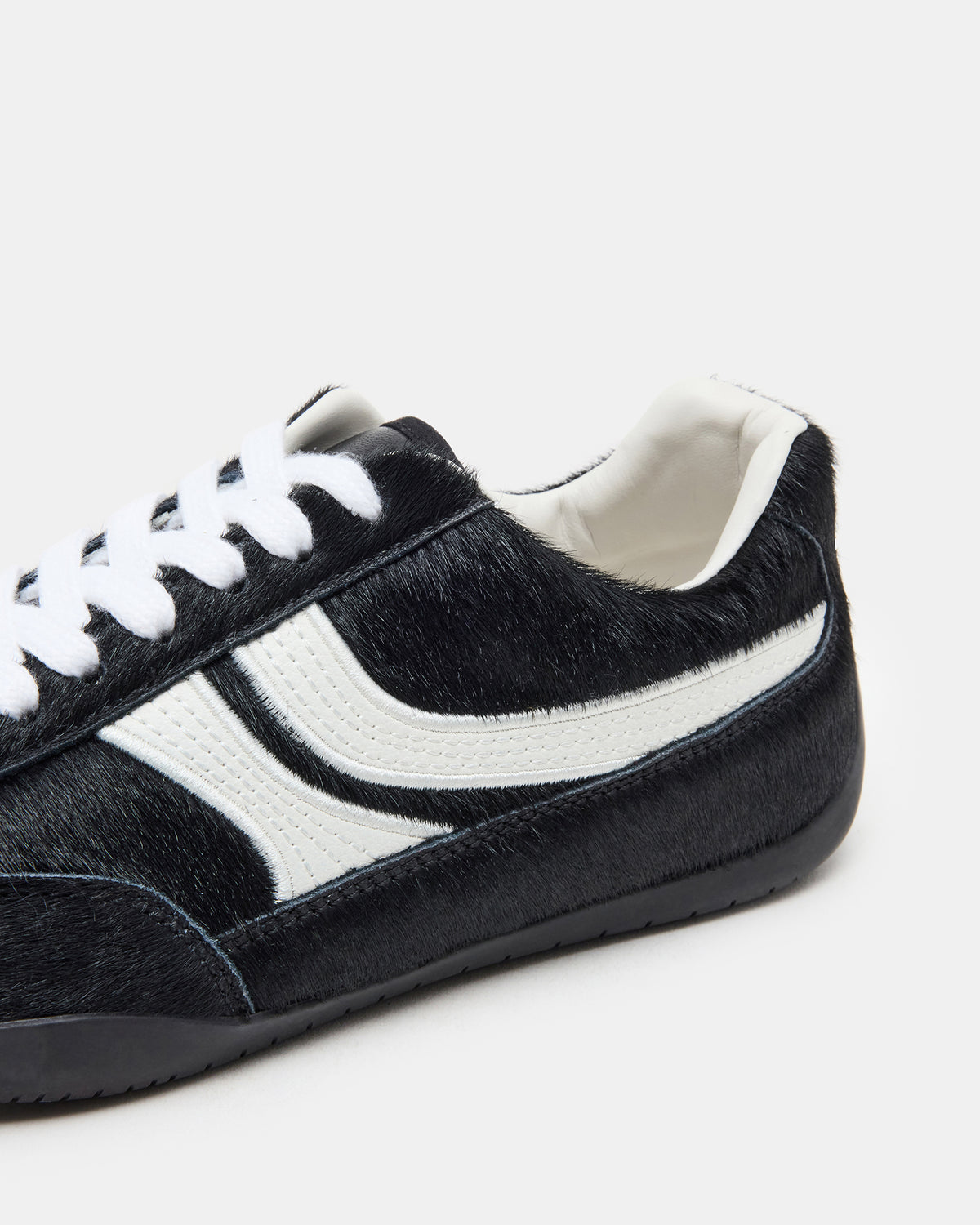 DOBSON Black Multi Women's Low-Top Lace-Up Sneaker | Steve Madden Best Seller