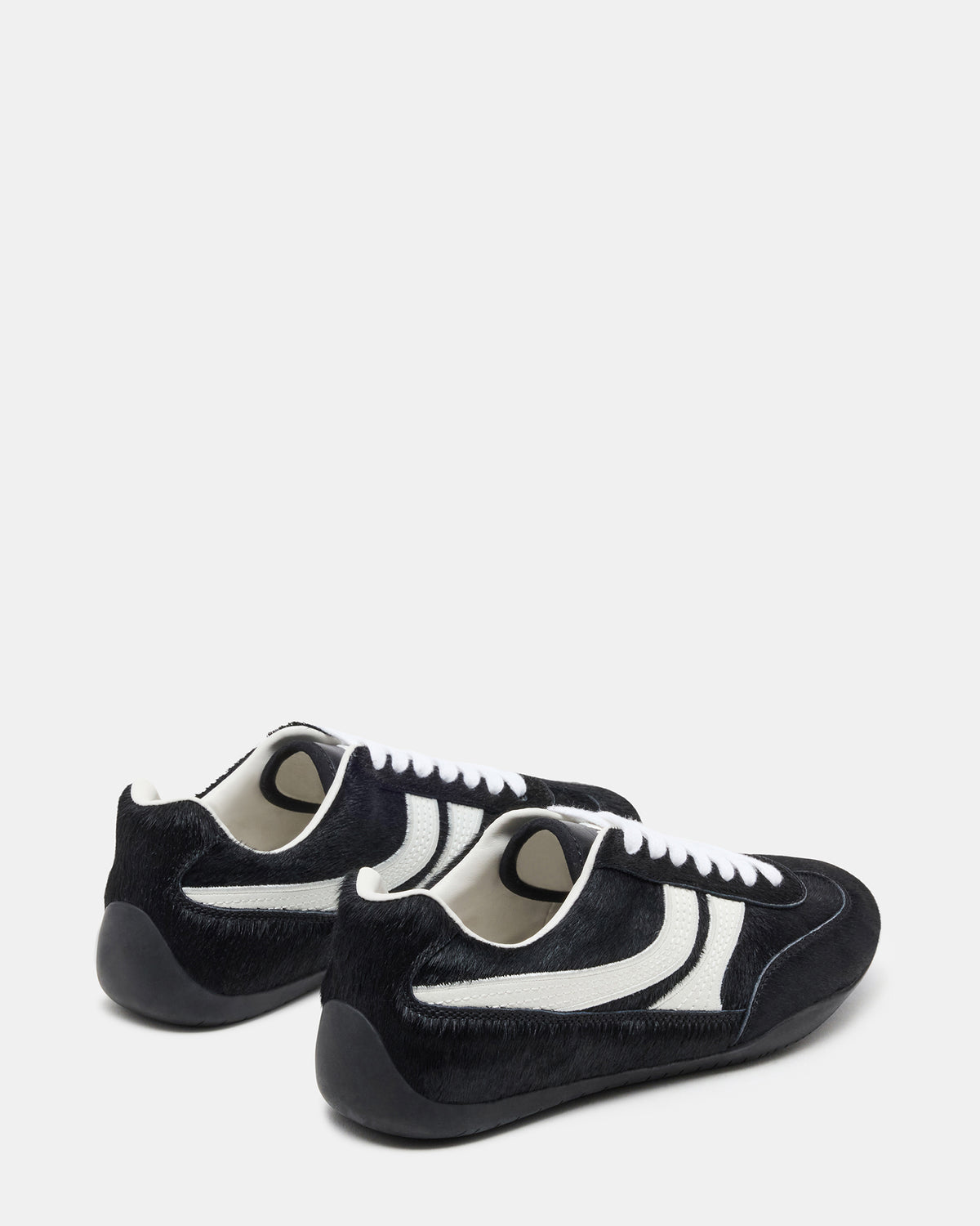 DOBSON Black Multi Women's Low-Top Lace-Up Sneaker | Steve Madden Best Seller