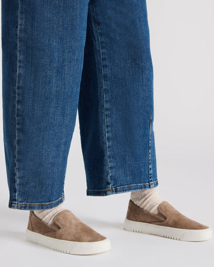 MURPHY Taupe Suede Low-Top Sneaker | Women's Sneakers | Steve Madden Featured