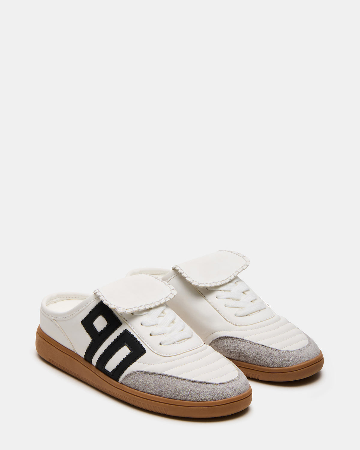 NOSTALGIC White Multi Women's Low-Top Slip-On Mule Sneaker | Steve Madden Sale