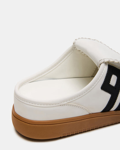 NOSTALGIC White Multi Women's Low-Top Slip-On Mule Sneaker | Steve Madden Sale