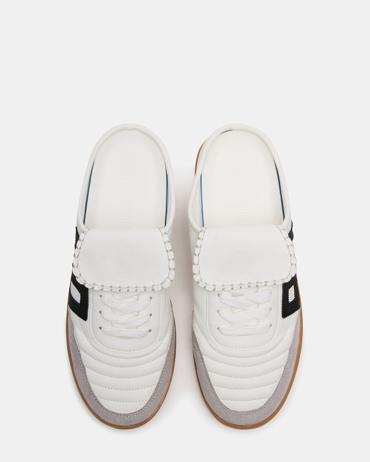 NOSTALGIC White Multi Women's Low-Top Slip-On Mule Sneaker | Steve Madden Sale